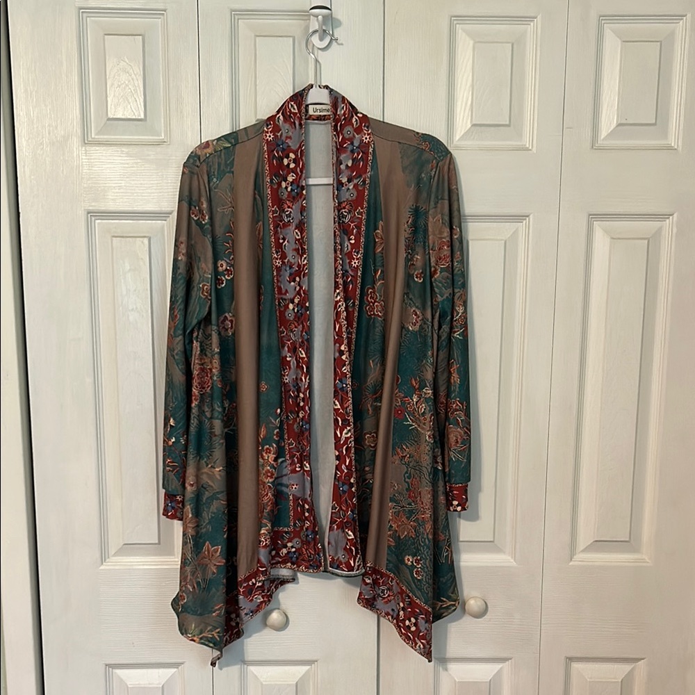 Floral Open Front Kimono